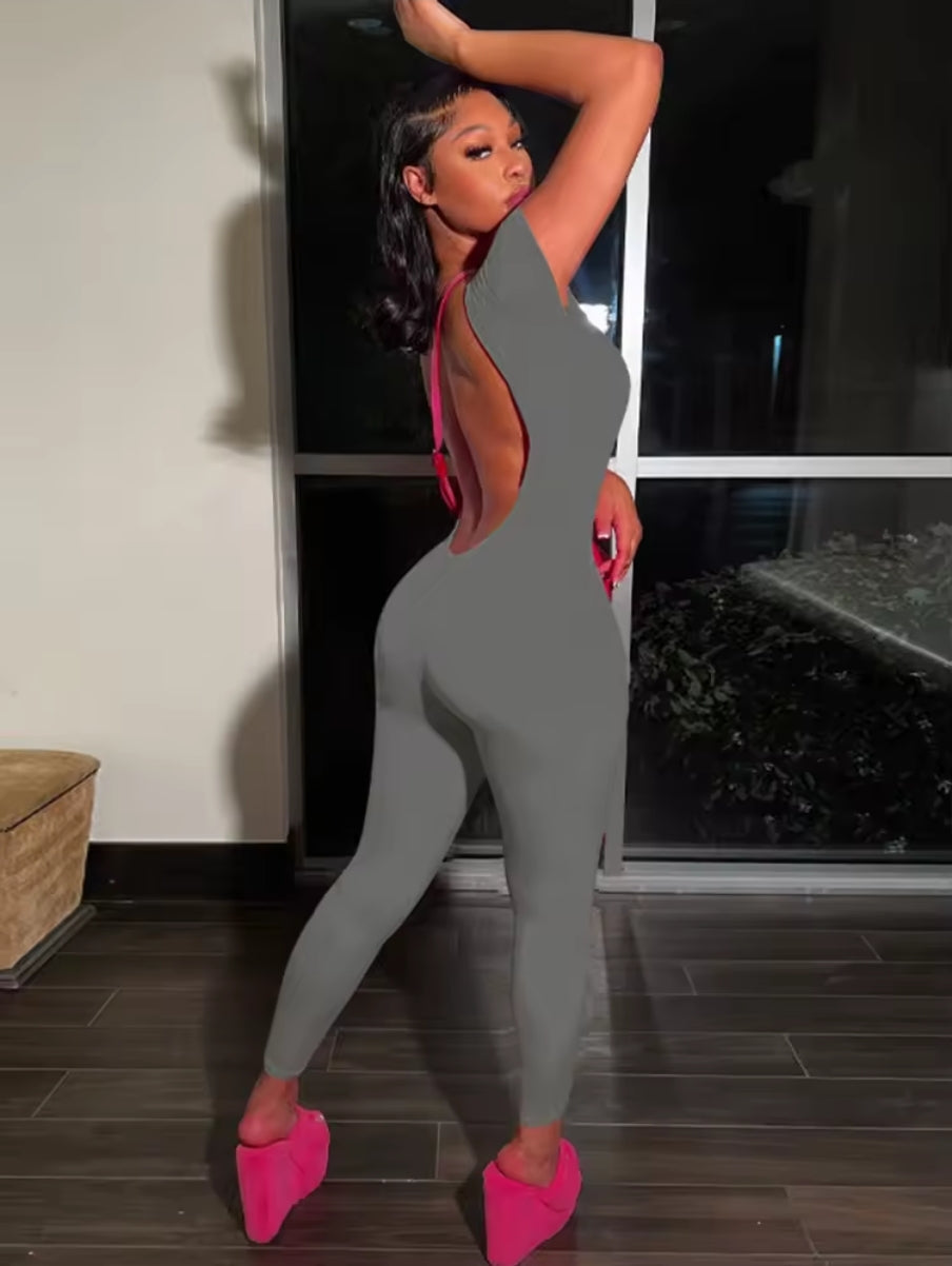 Open back jumpsuit