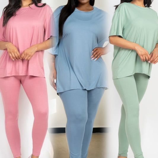 Oversized top leggings set