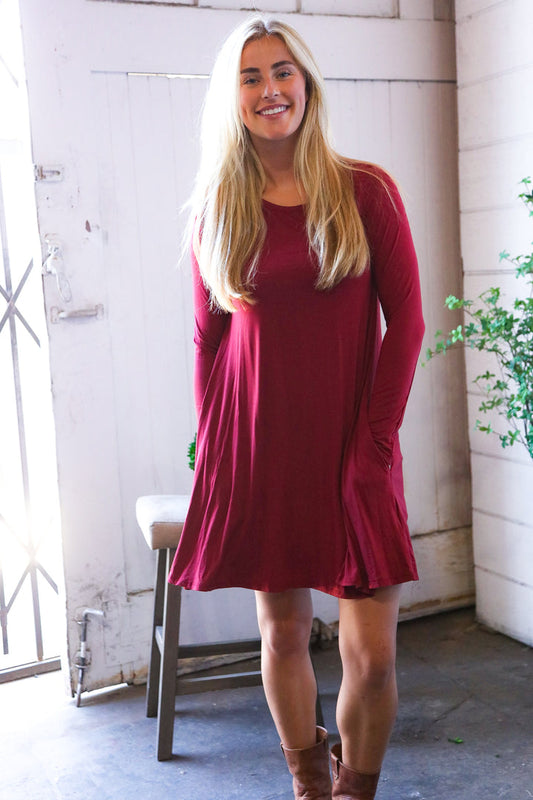 Long sleeve dress w/ pockets