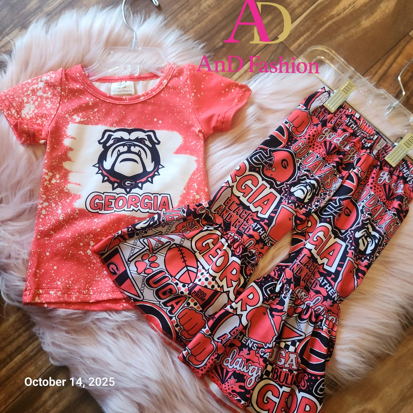 Ga bulldogs bell bottoms set