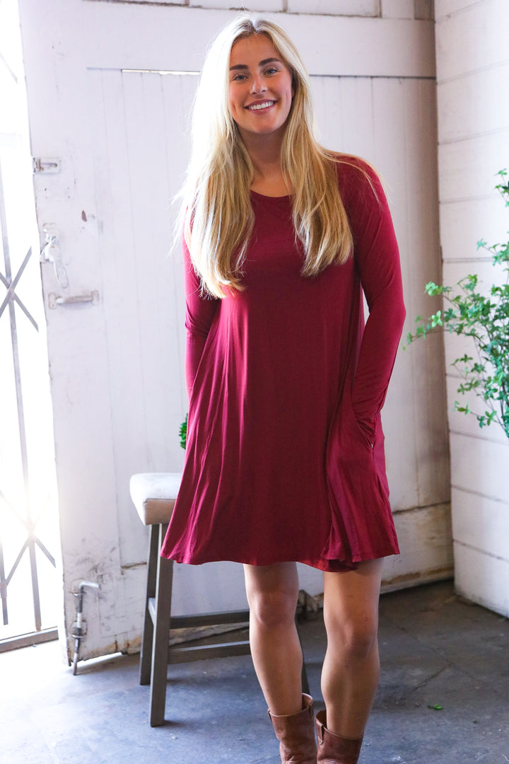 Long sleeve dress w/ pockets